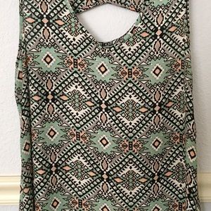 Sleeveless top with back cutout detail